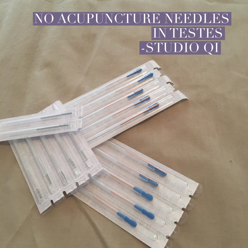 Acupuncture needles don't go into Testicles for building sperm Acupuncture needles don't go into Testicles for building sperm